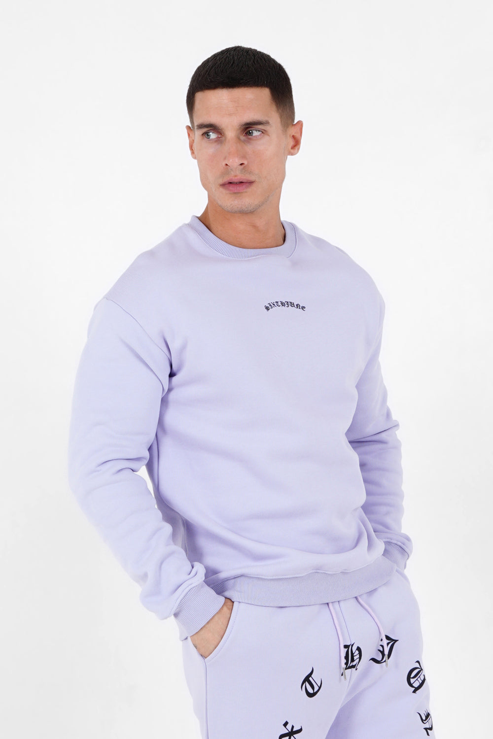 Sixth June - Sweat logo gothique Violet clair