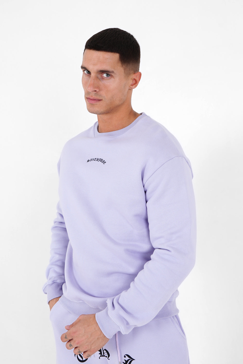 Sixth June - Sweat logo gothique Violet clair