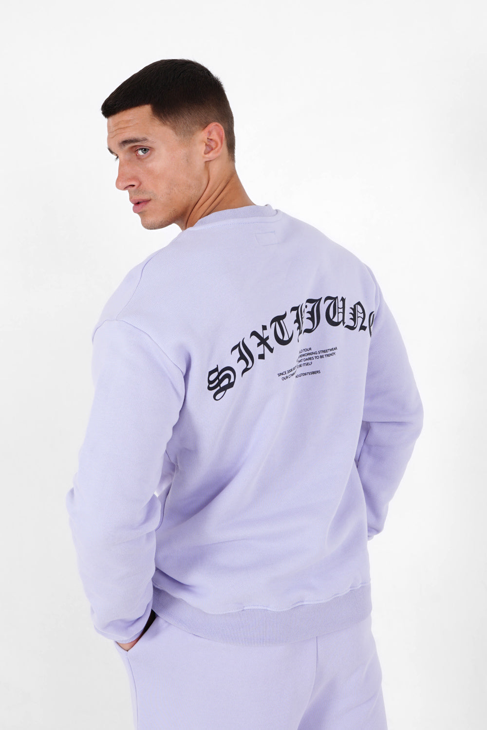 Sixth June - Sweat logo gothique Violet clair