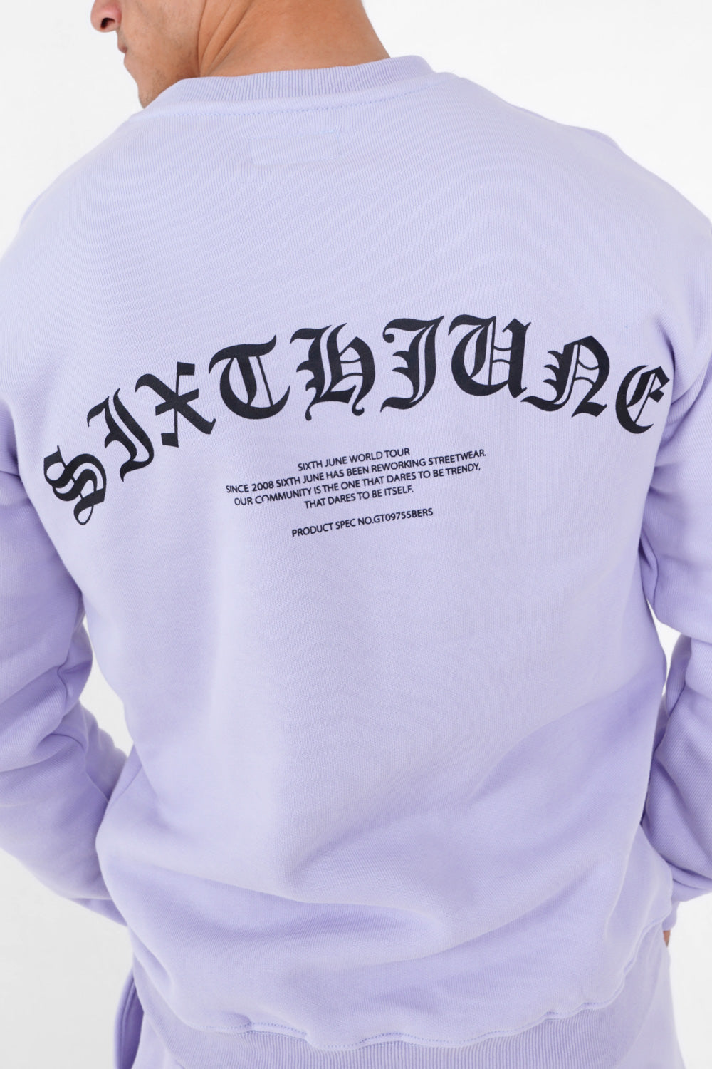 Sixth June - Sweat logo gothique Violet clair