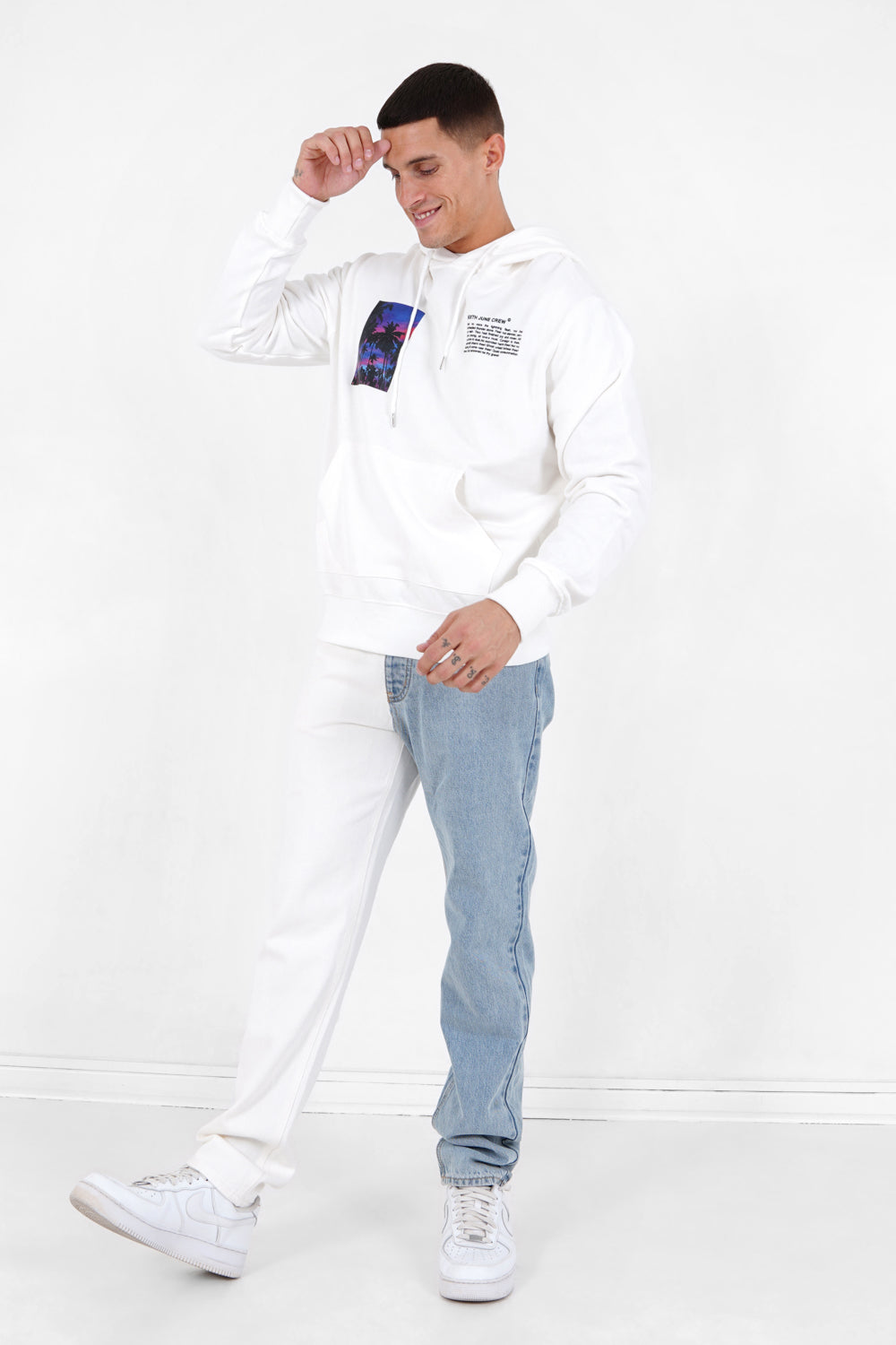 Sixth June - Sweat capuche imprimé sunset Blanc