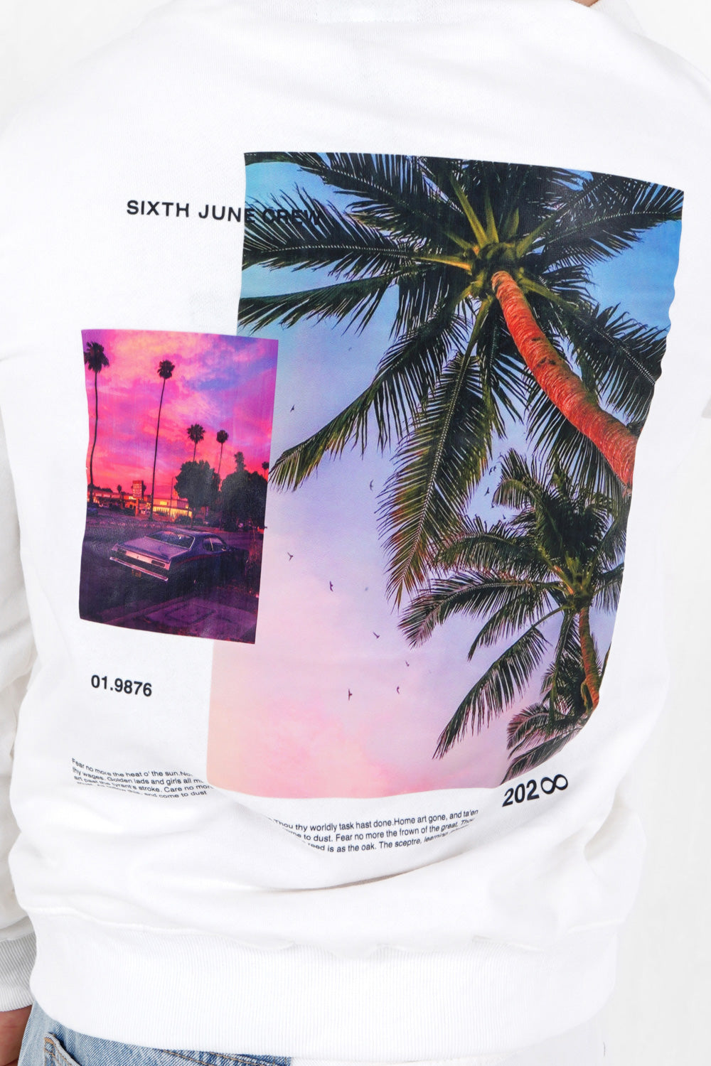 Sixth June - Sweat capuche imprimé sunset Blanc