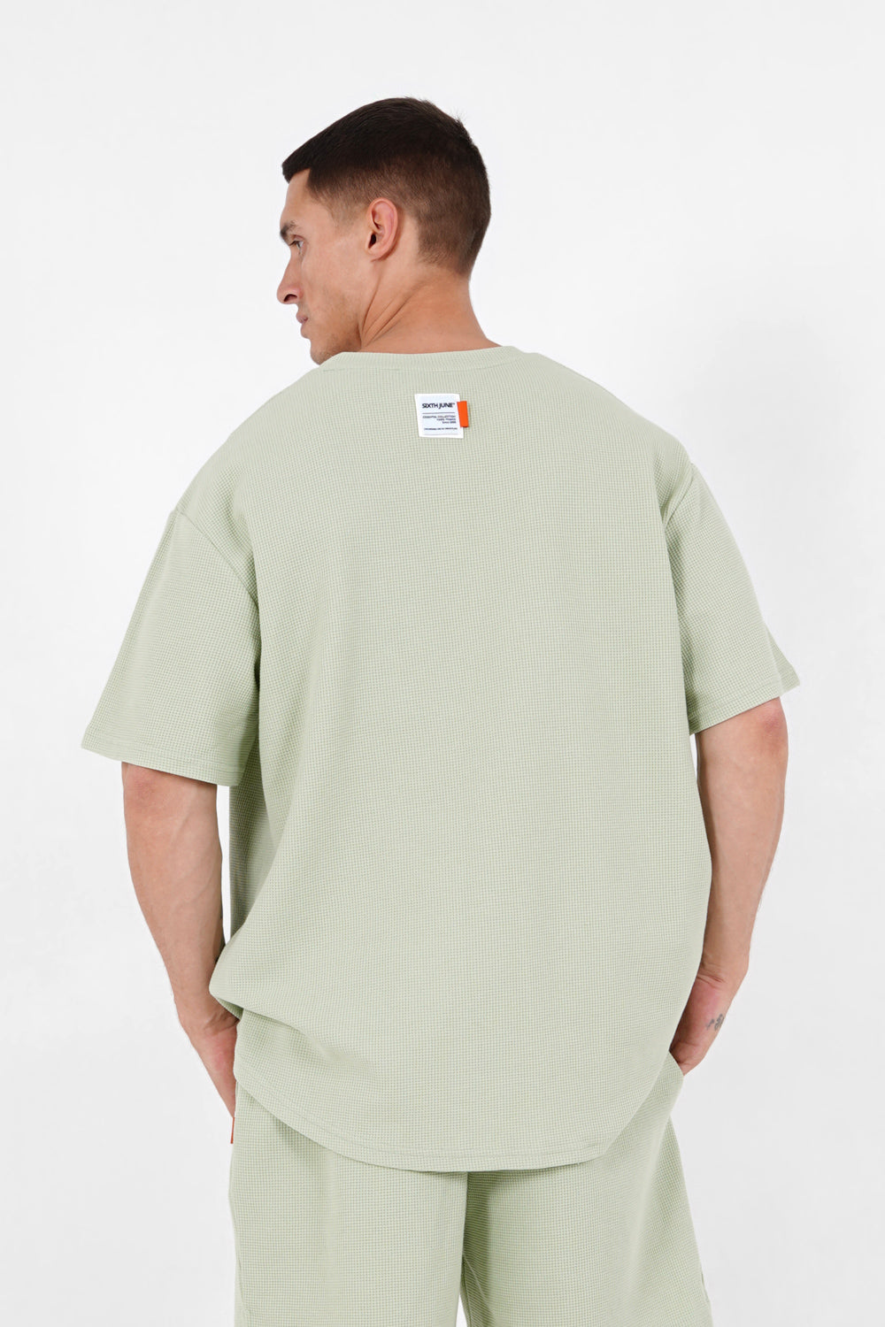 Sixth June - T-shirt gaufré oversize Vert clair