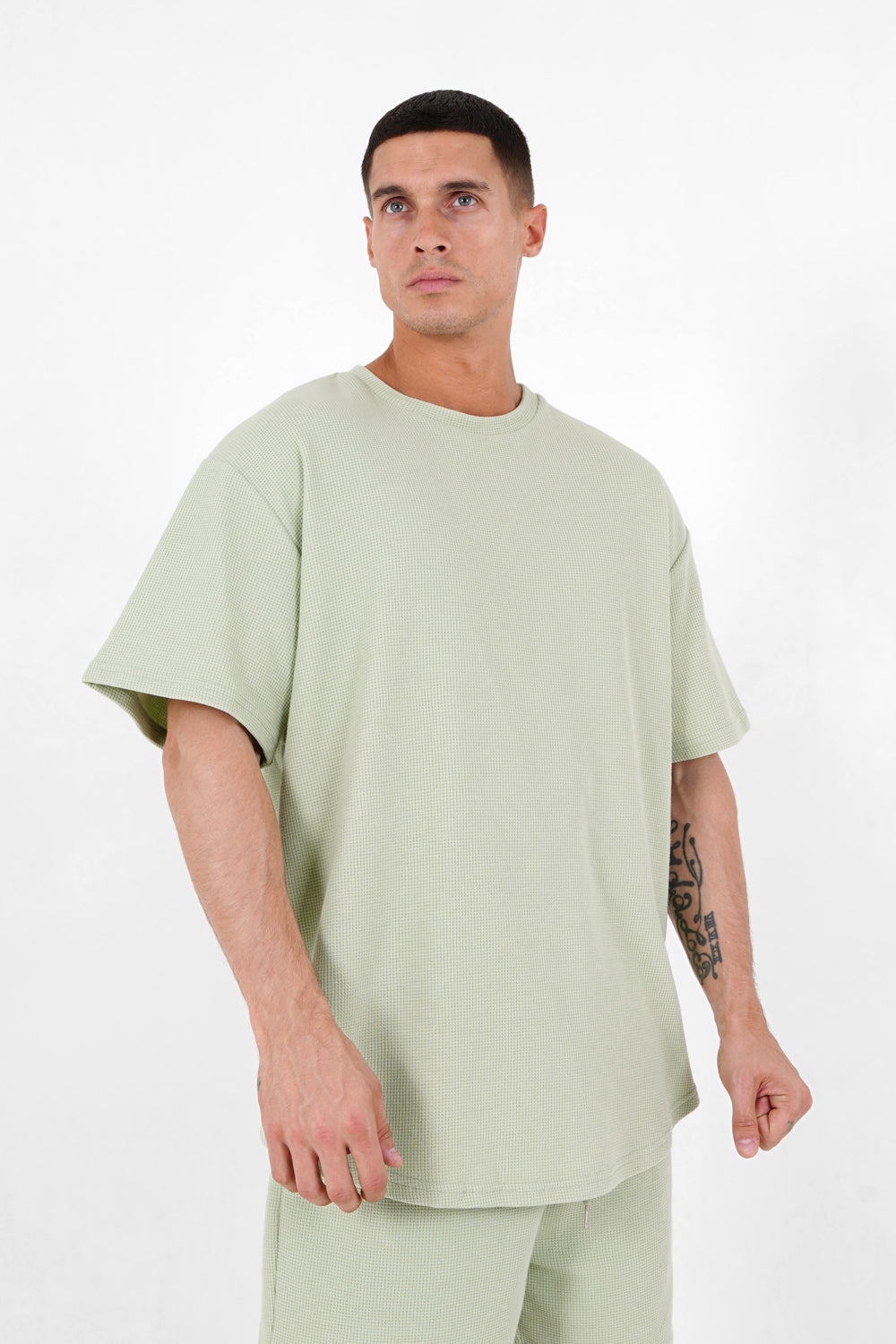 Sixth June - T-shirt gaufré oversize Vert clair