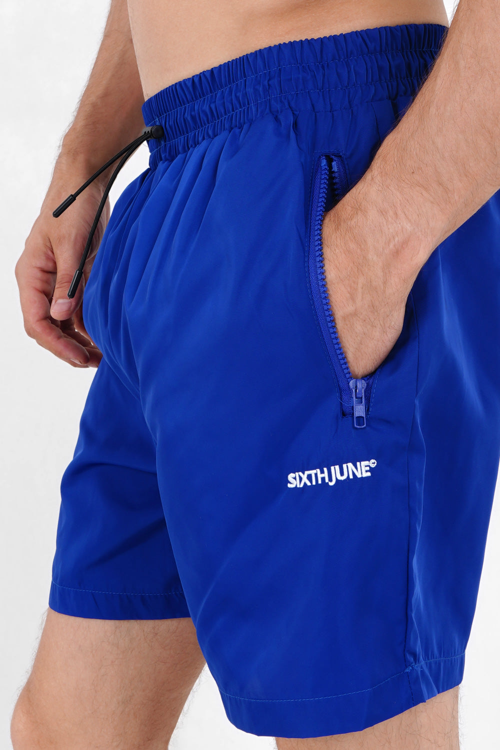 Sixth June - Short de bain logo Bleu foncé