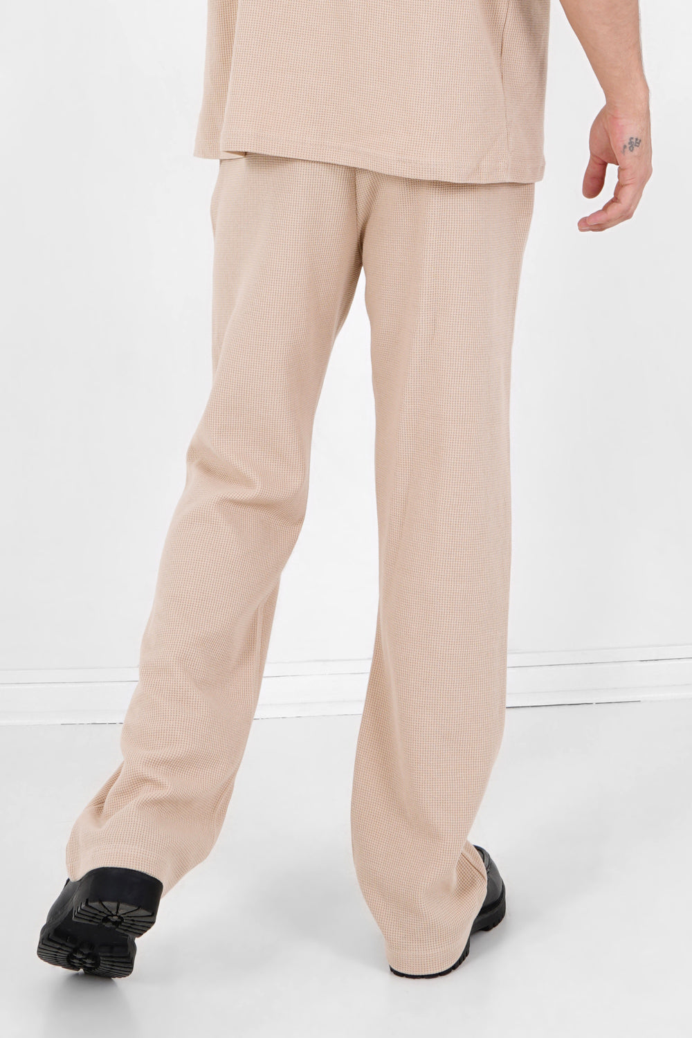 Sixth June - Pantalon gaufré droit Beige