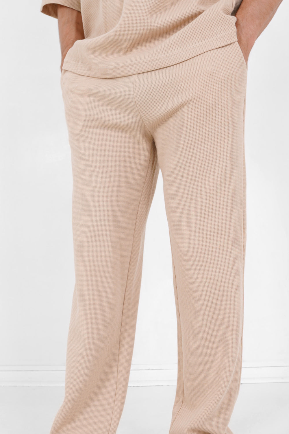 Sixth June - Pantalon gaufré droit Beige