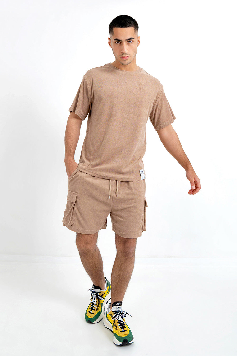 Sixth June - Short tissu bouclette Beige foncé