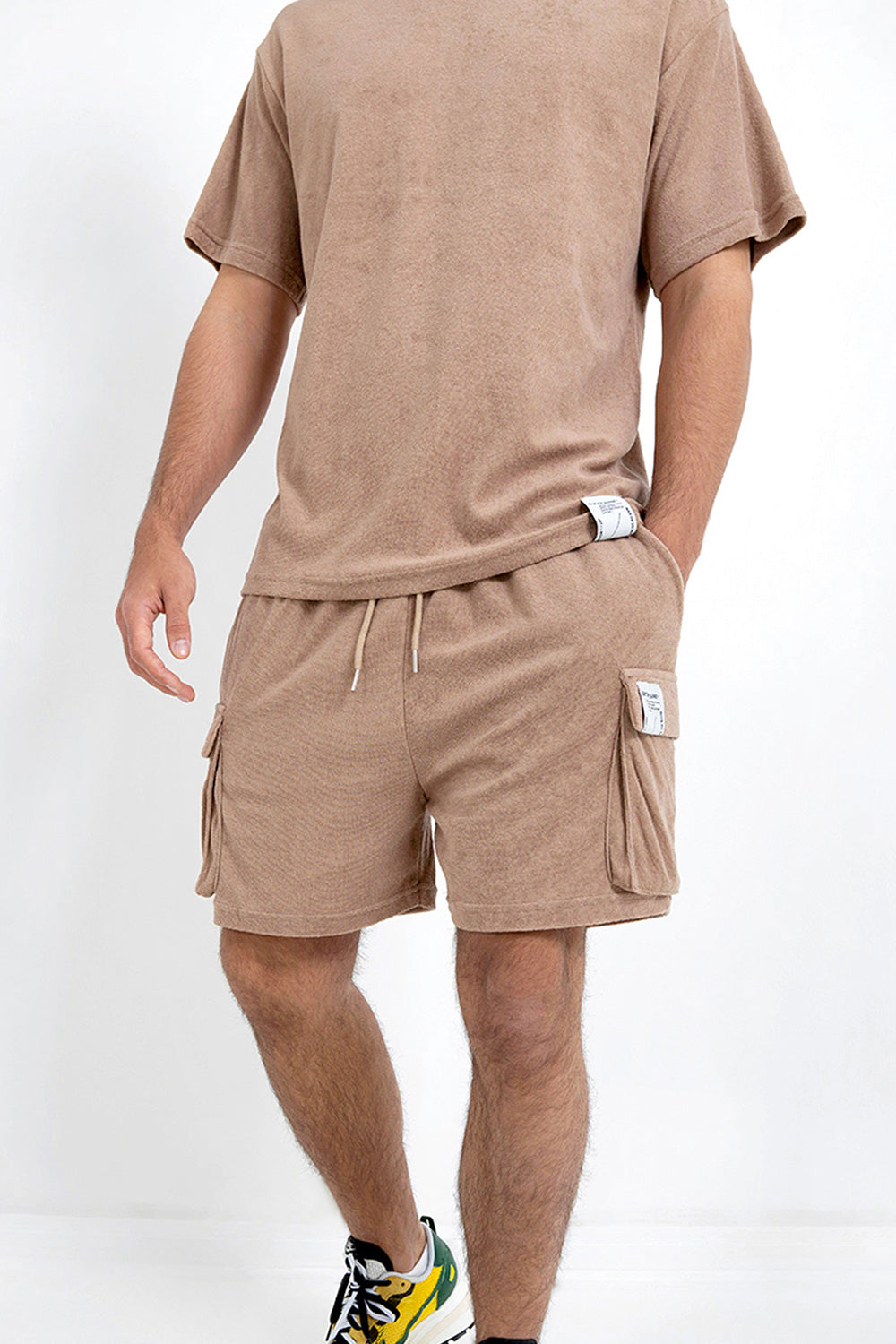 Sixth June - Short tissu bouclette Beige foncé