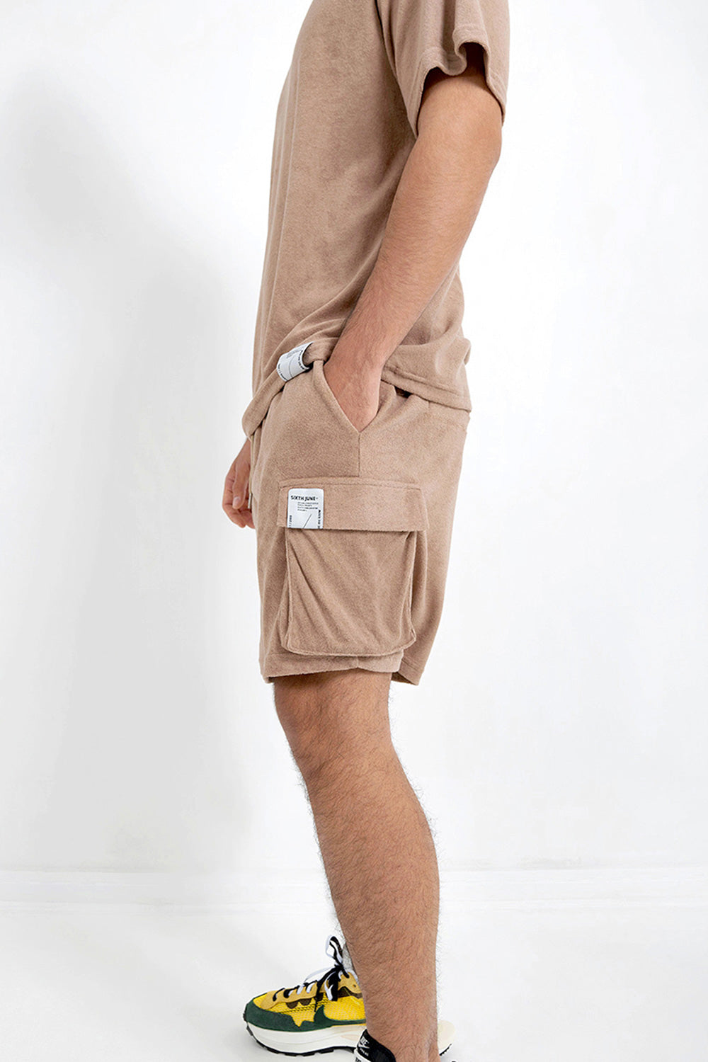 Sixth June - Short tissu bouclette Beige foncé