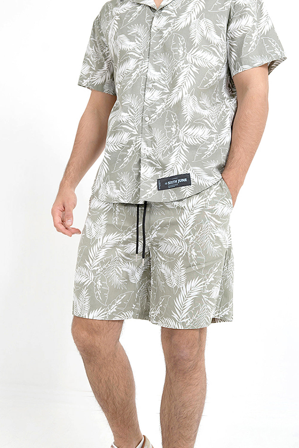 Sixth June - Short tropical Vert kaki