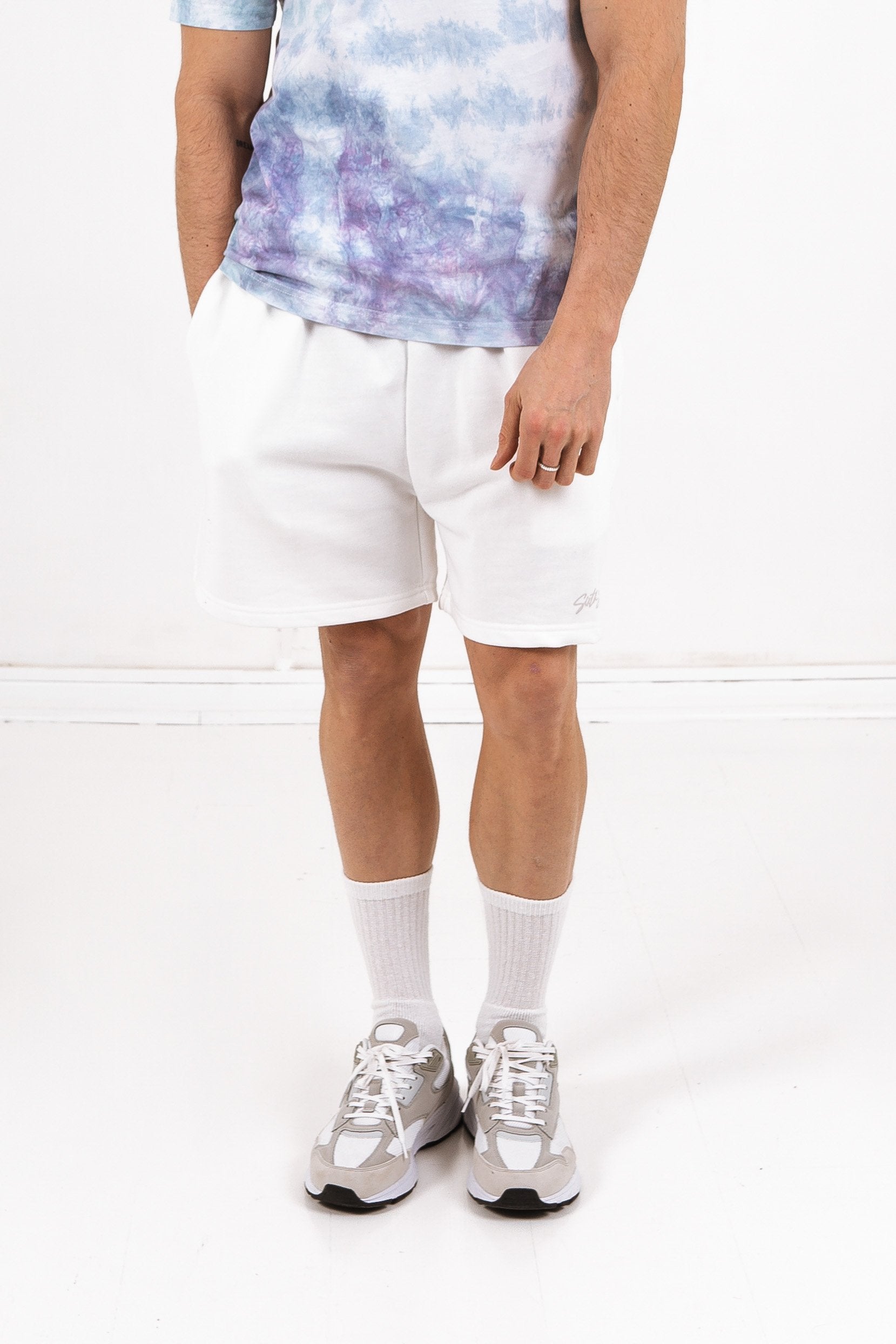 Sixth June - Short logo signature Blanc