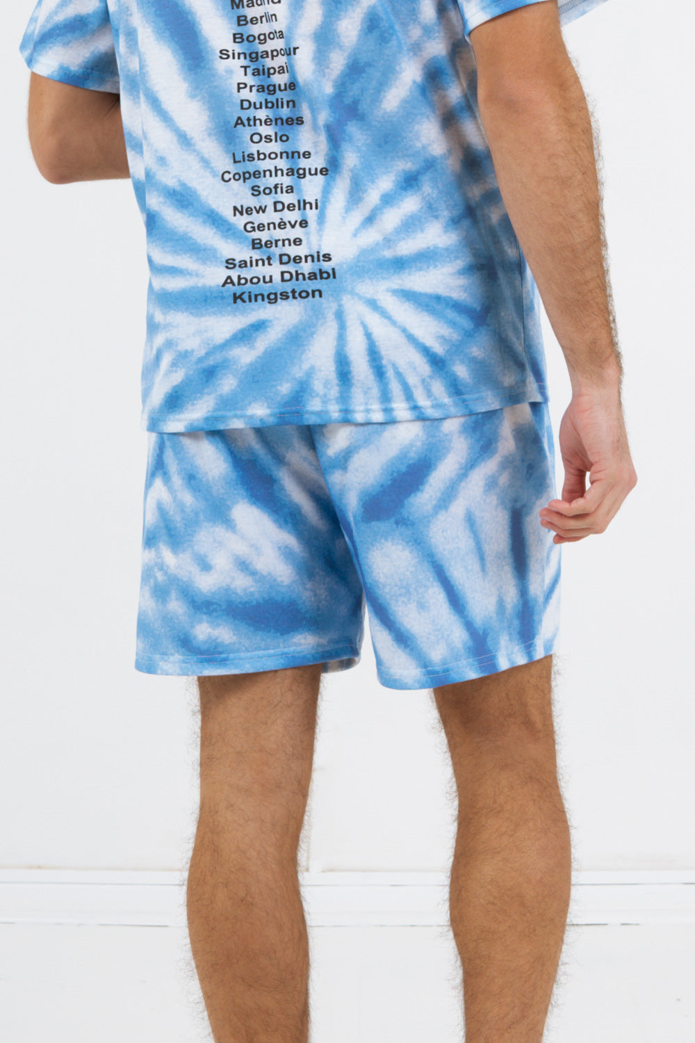 Sixth June - Short tie dye logo Bleu