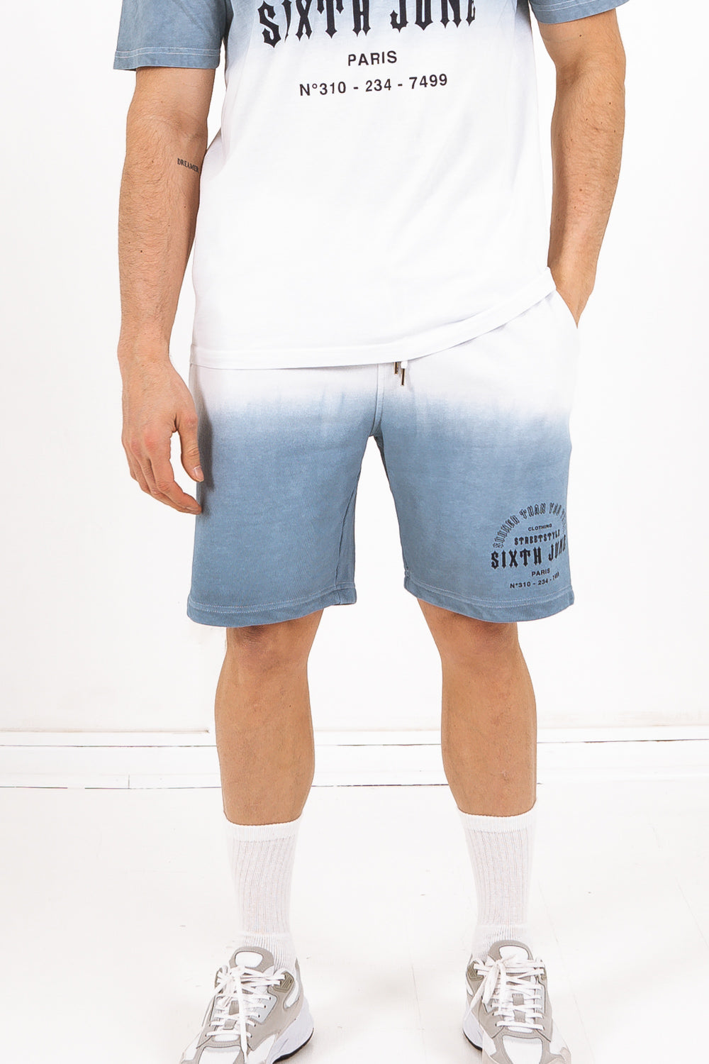 Sixth June - Short délavé sooner than you think bleu