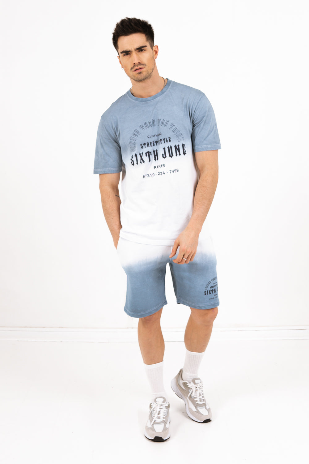 Sixth June - Short délavé sooner than you think bleu