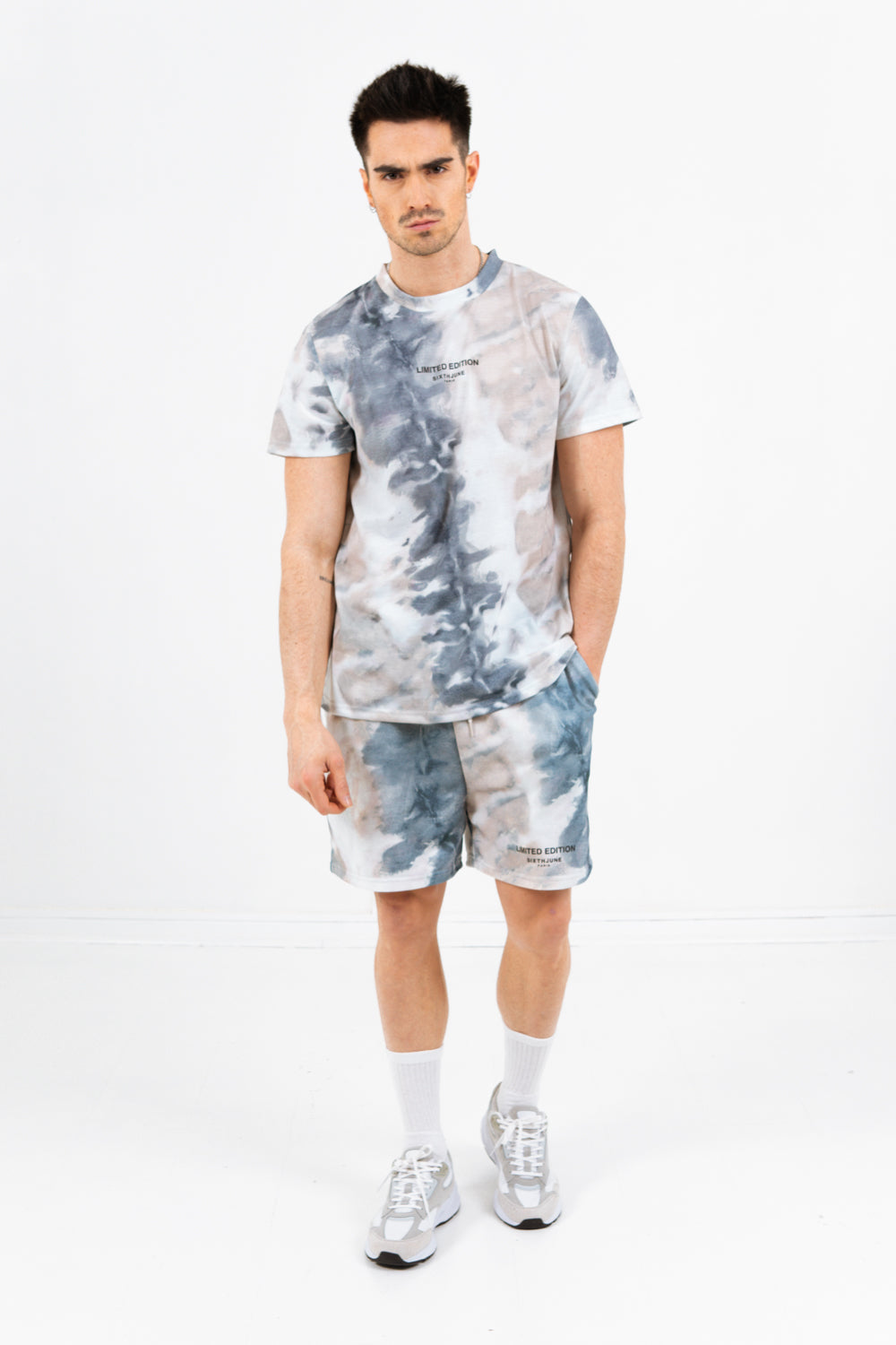 Sixth June - Short limited edition tie dye Bleu clair