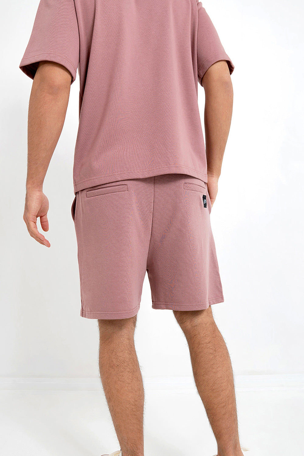 Sixth June - Short essential logo Rose foncé