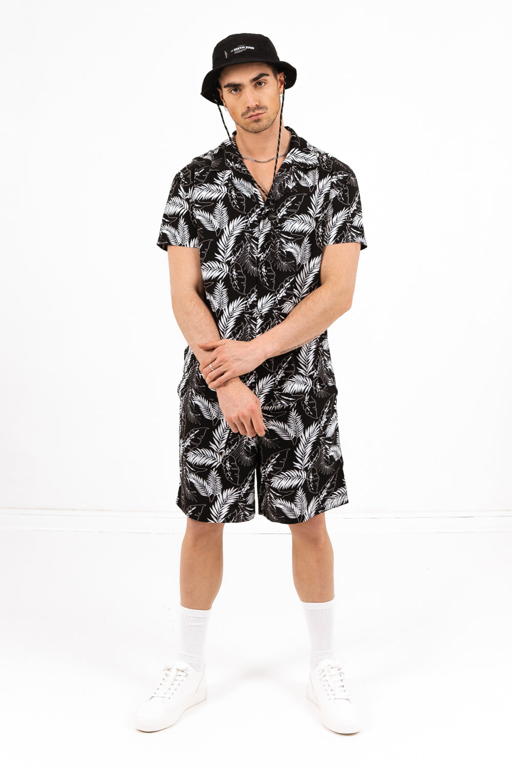 Sixth June - Short tropical décontracté noir