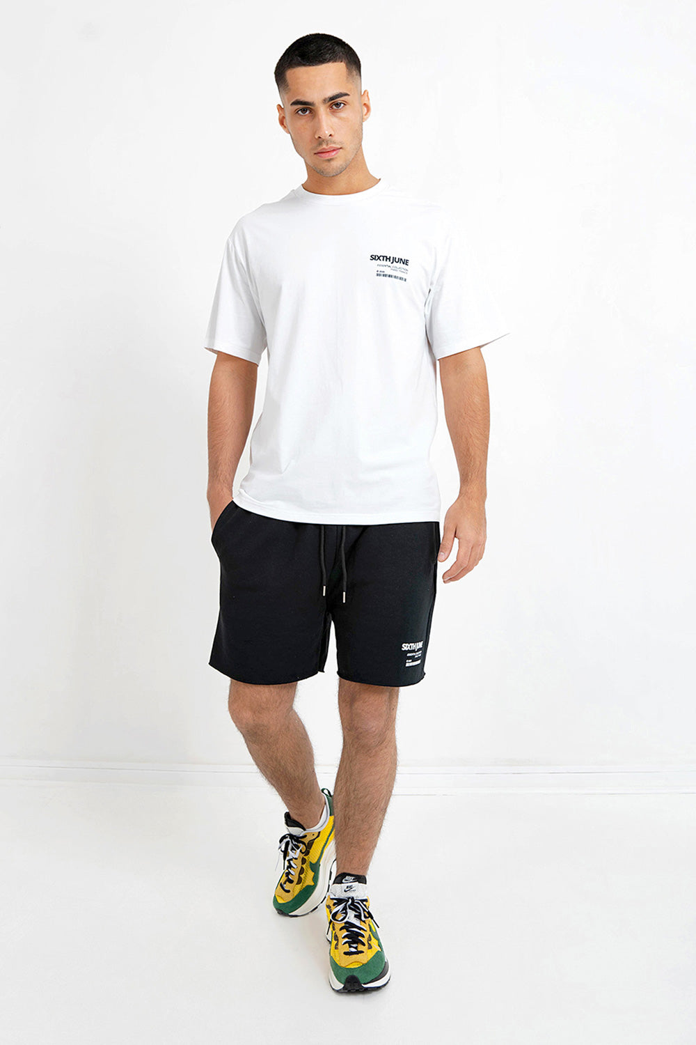 Sixth June - Short barcode bords francs Noir