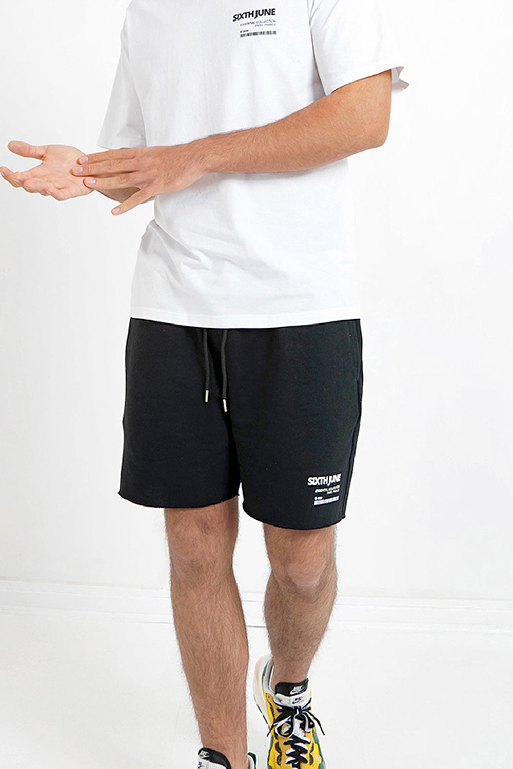 Sixth June - Short barcode bords francs Noir