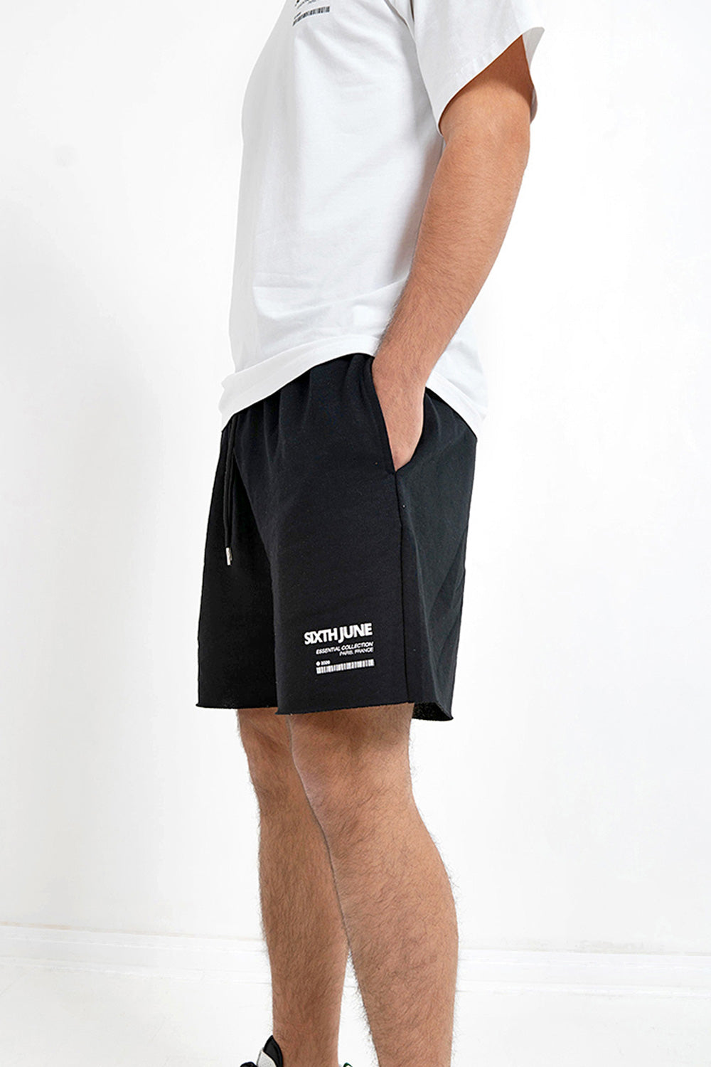 Sixth June - Short barcode bords francs Noir