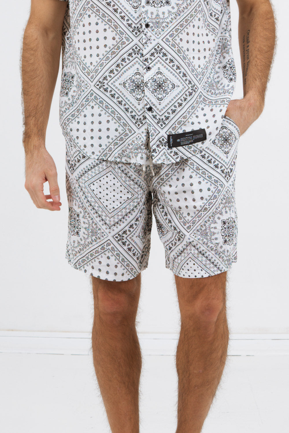 Sixth June - Short bandana fluide Blanc