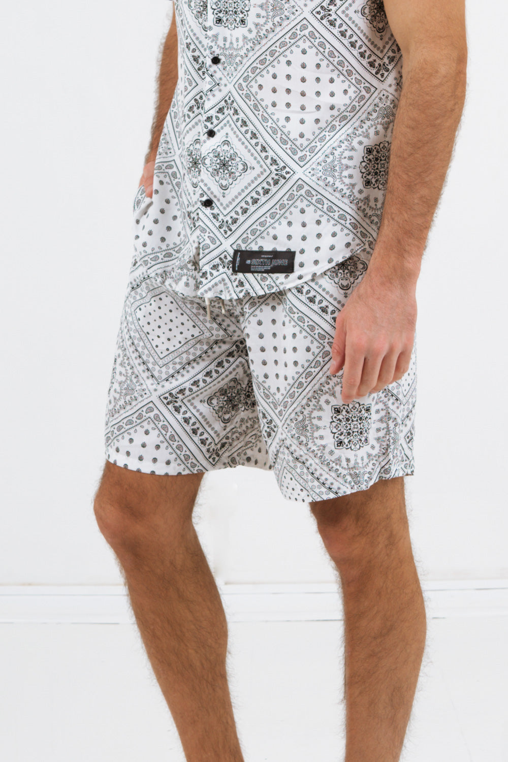 Sixth June - Short bandana fluide Blanc