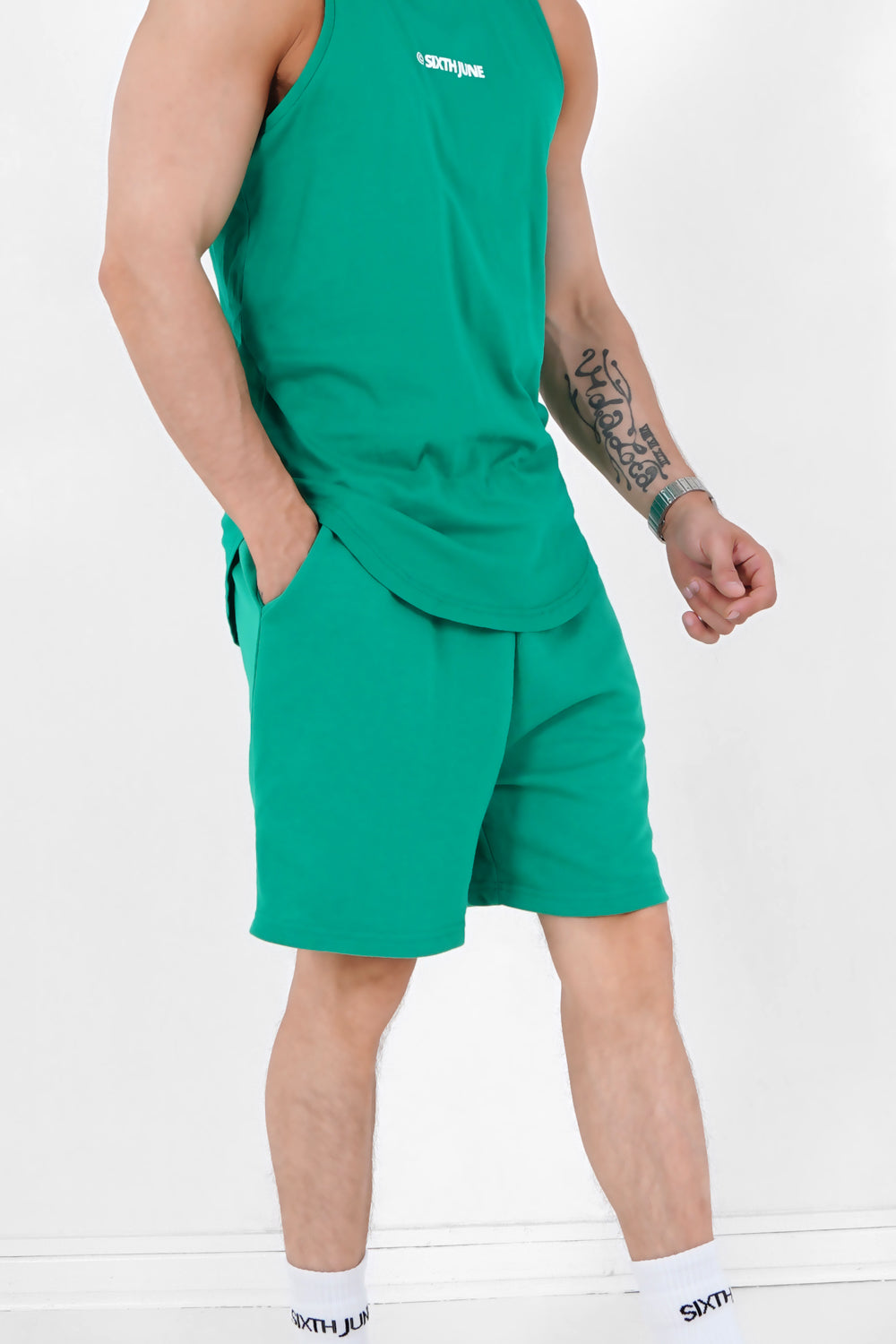 Sixth June - Short logo imprimé Vert