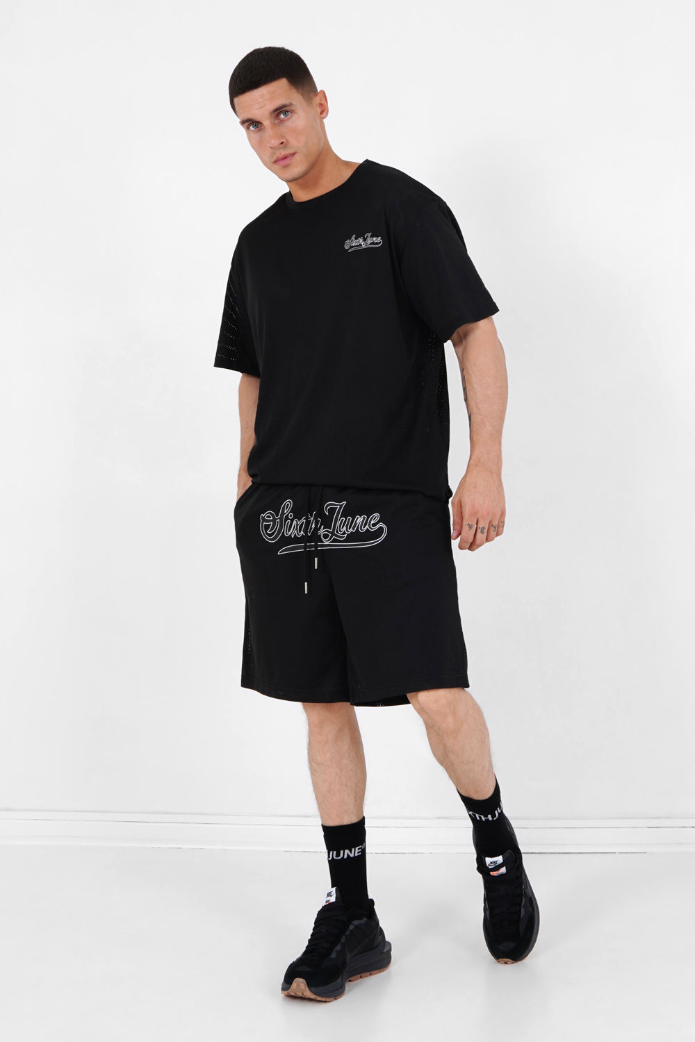 Sixth June - Maillot mesh logo signature Noir