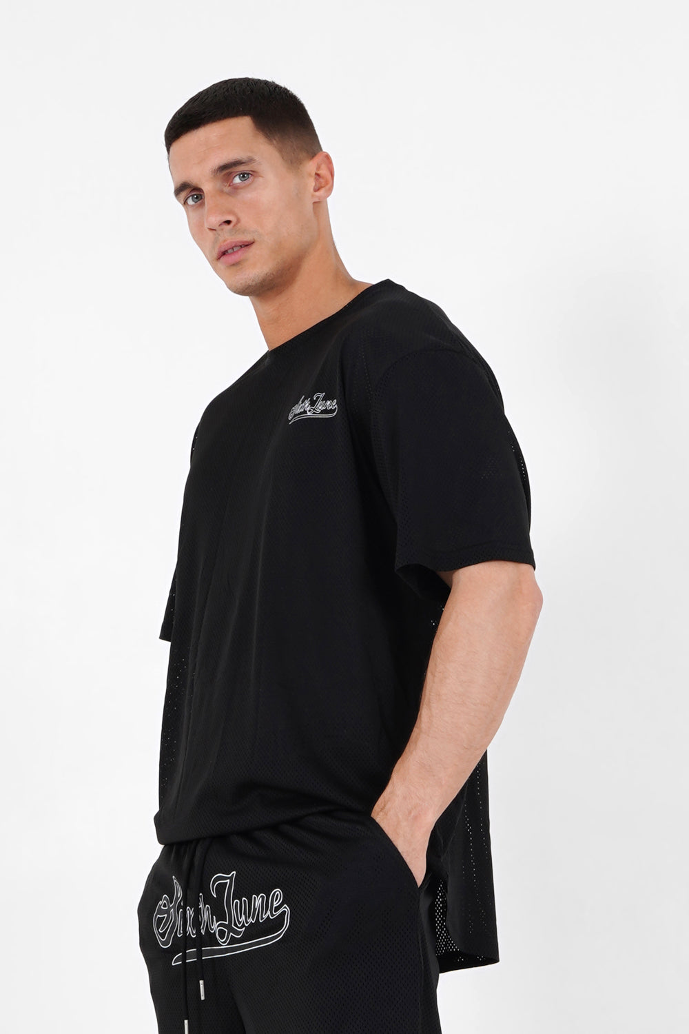 Sixth June - Maillot mesh logo signature Noir