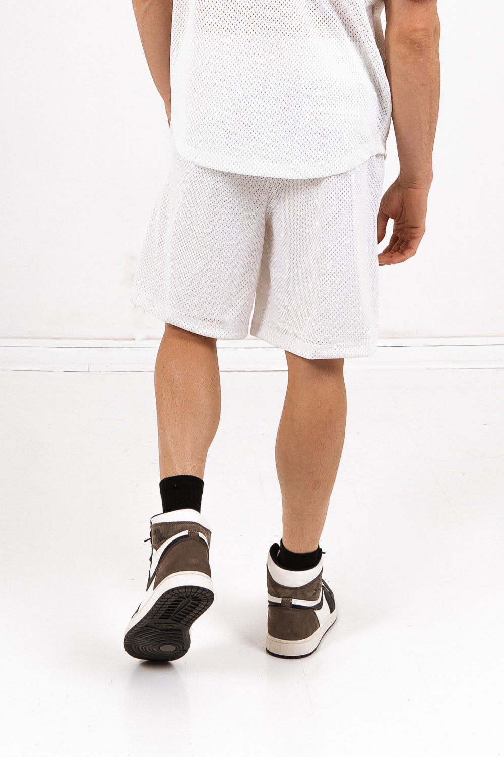 Sixth June - Short mesh logo Blanc