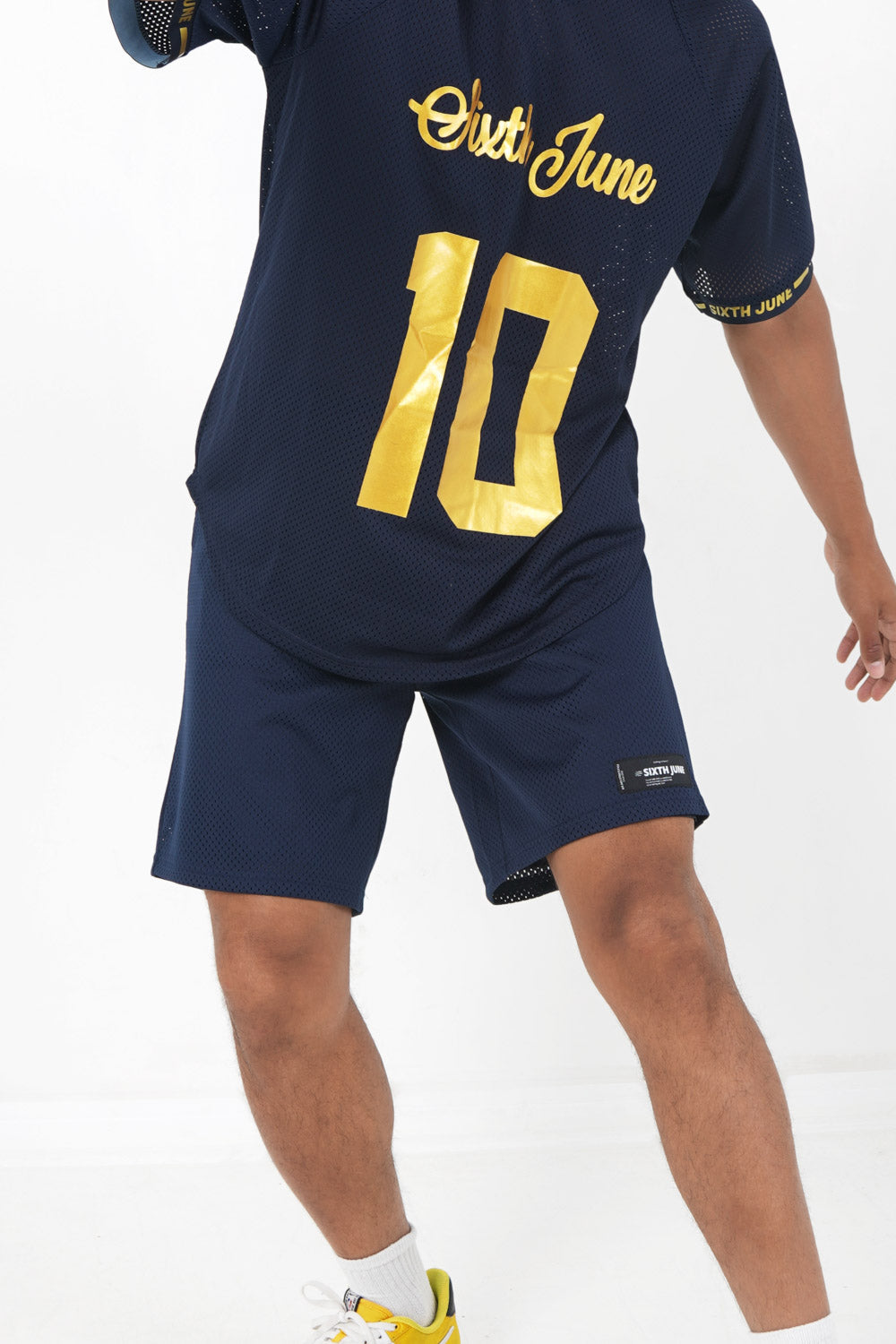 Sixth June - Short mesh logo Bleu foncé