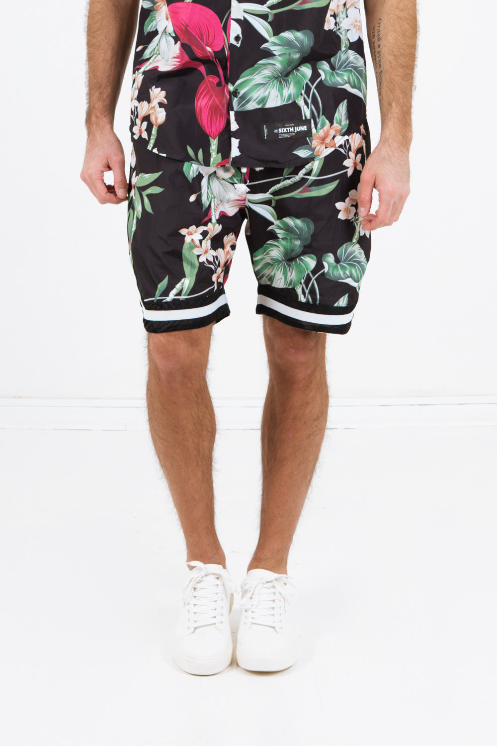 Sixth June - Short à fleurs fluide noir