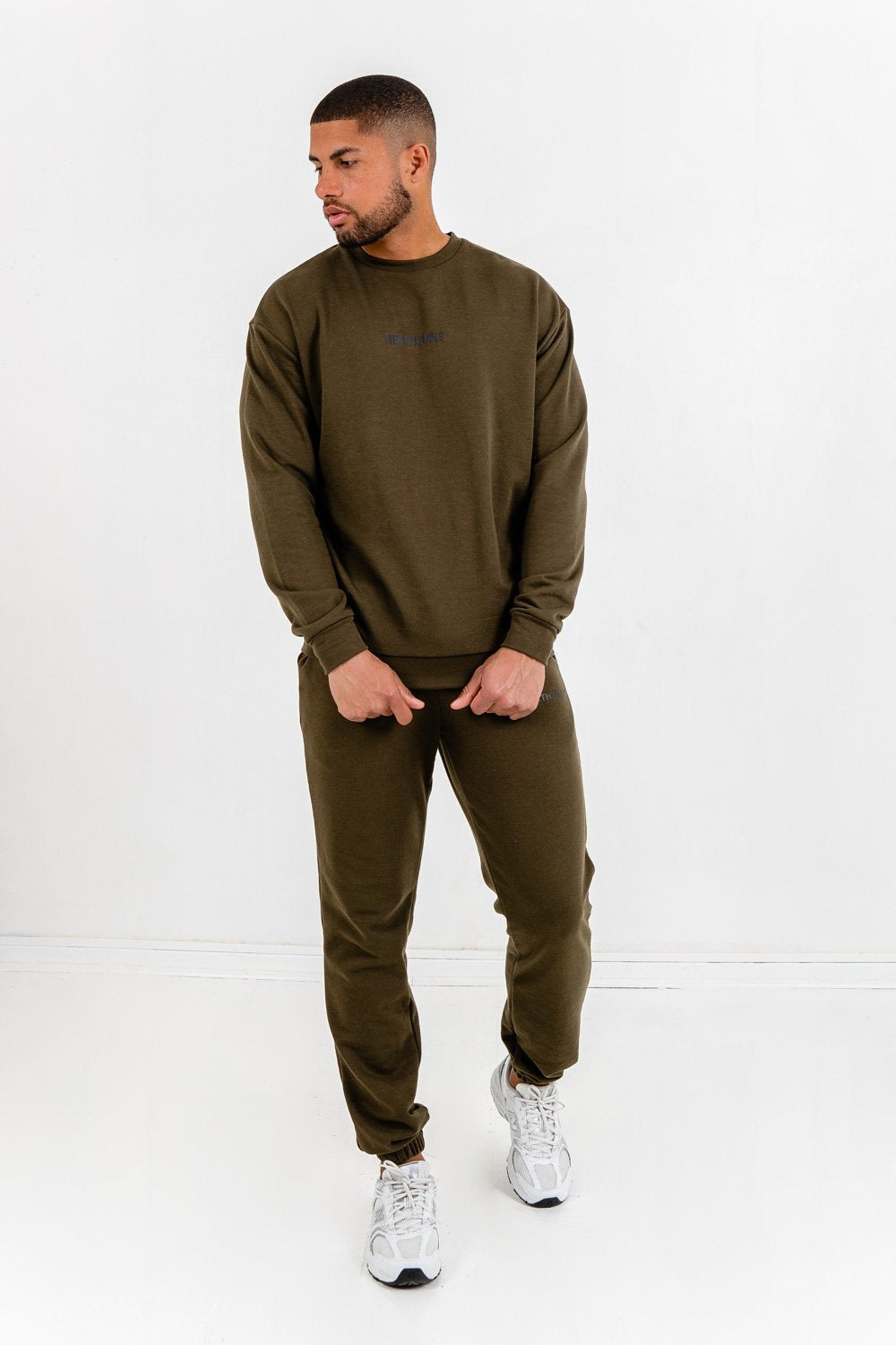 Sweatshirt logo confort Kaki