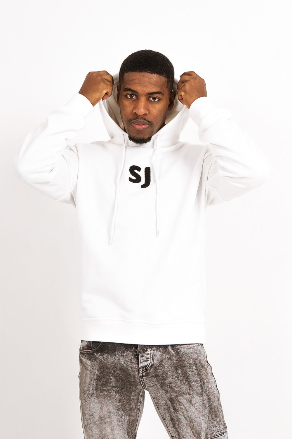 Sixth June - Sweat capuche tissé SJ Blanc