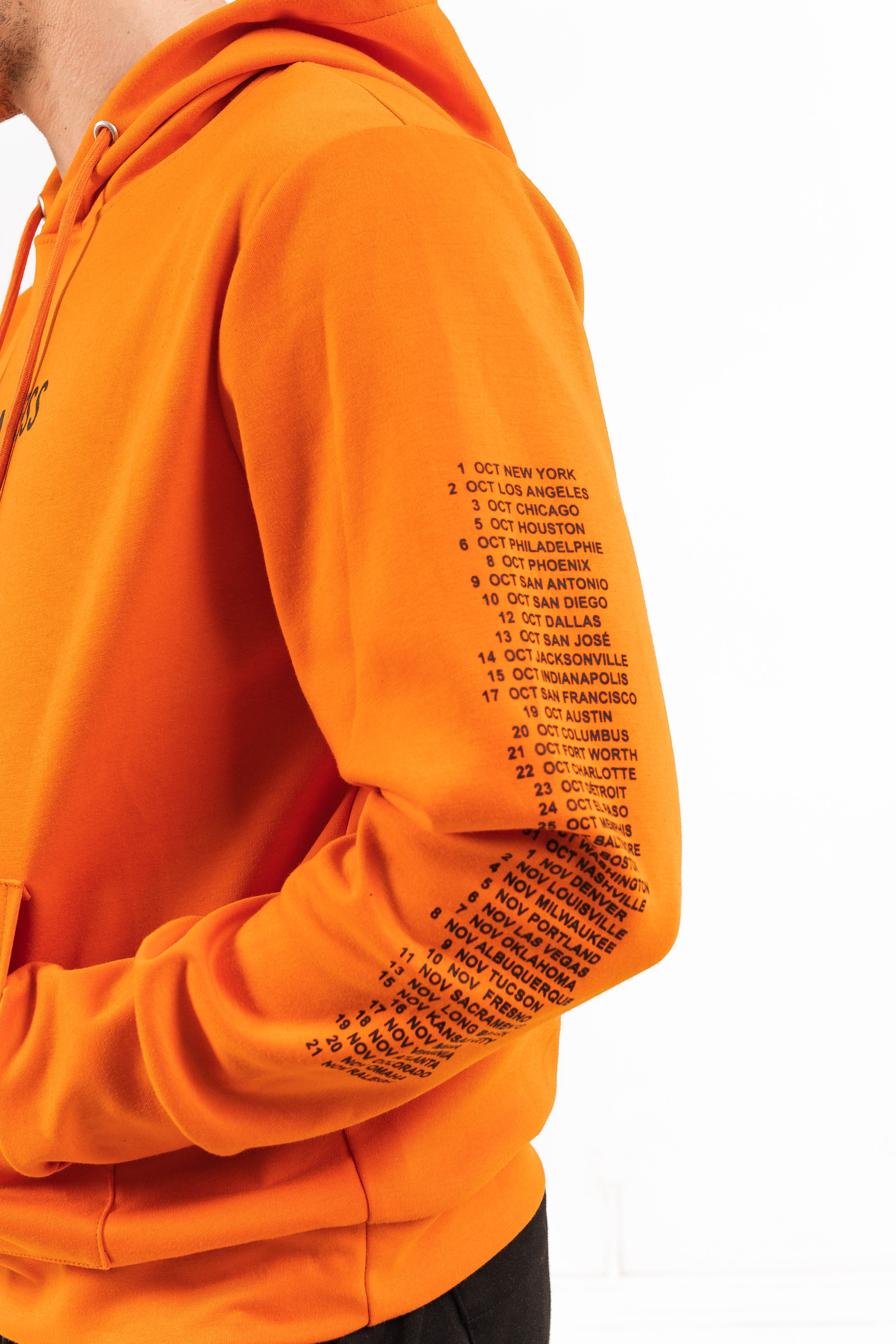 Monsters Tour hoodie orange