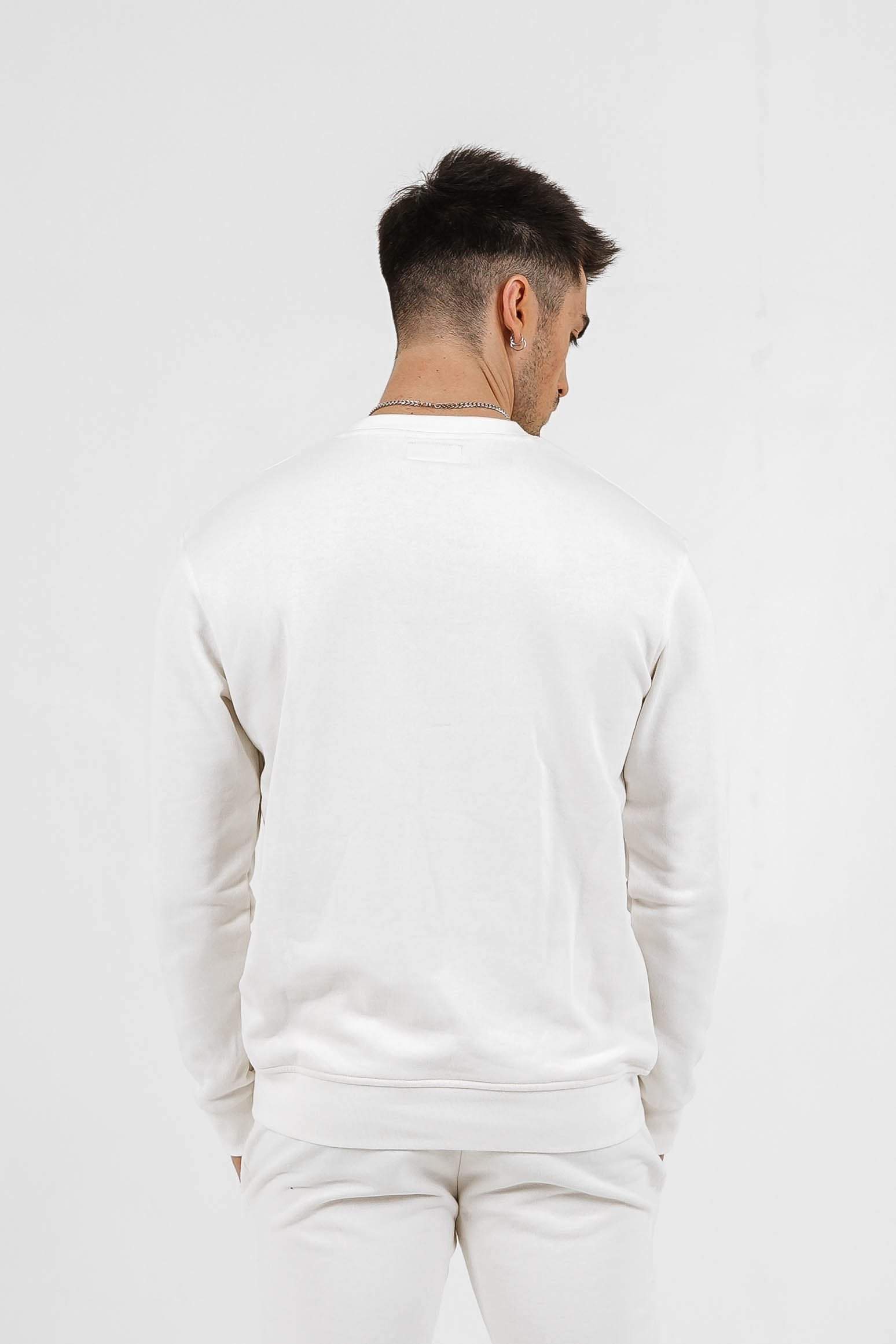 Sixth June - Sweatshirt soft logo brodé Blanc