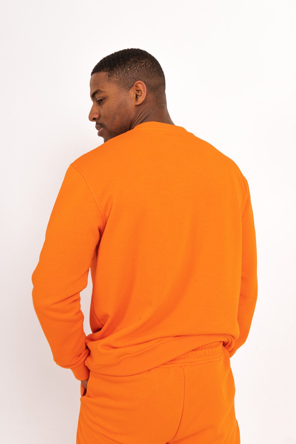 Sixth June - Sweatshirt soft logo brodé Orange