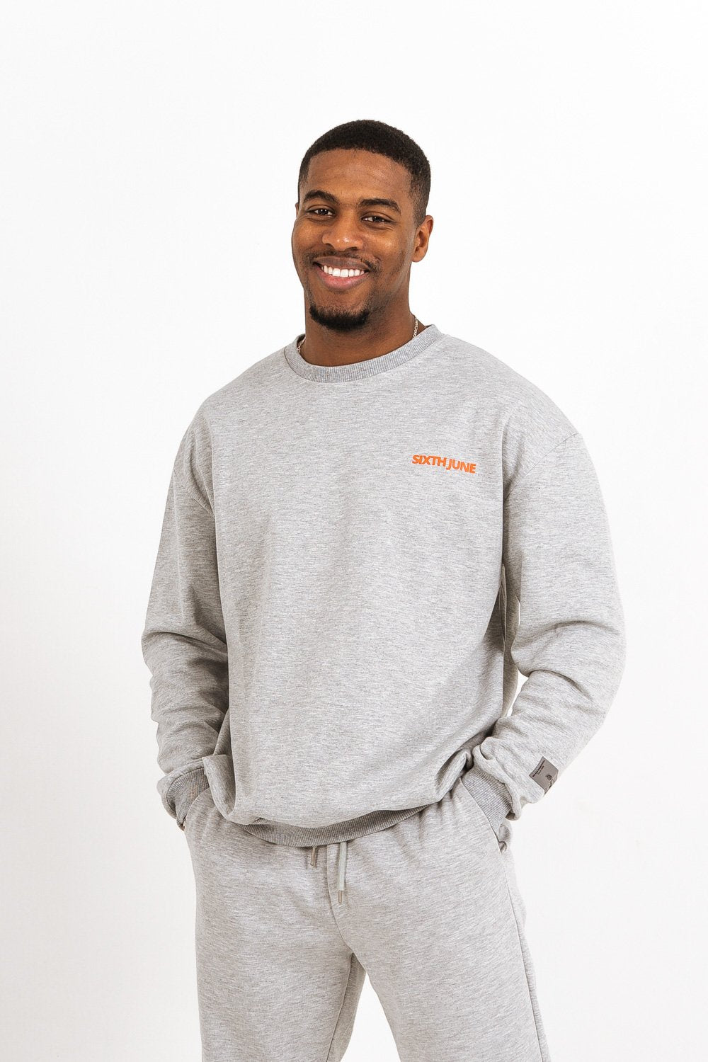 Sixth June - Sweat réfléchissant patch logo Gris