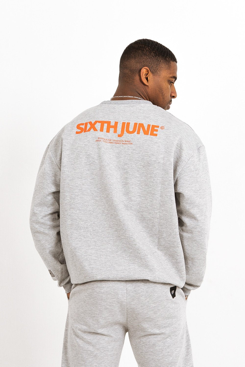 Sixth June - Sweat réfléchissant patch logo Gris