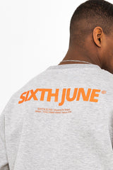 Sixth June - Sweat réfléchissant patch logo Gris