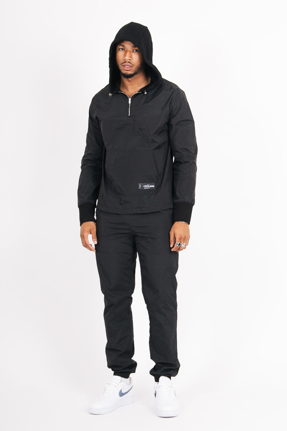 Sixth June - Sweat à capuche nylon noir