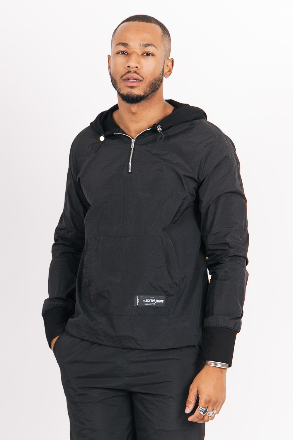 Sixth June - Sweat à capuche nylon noir