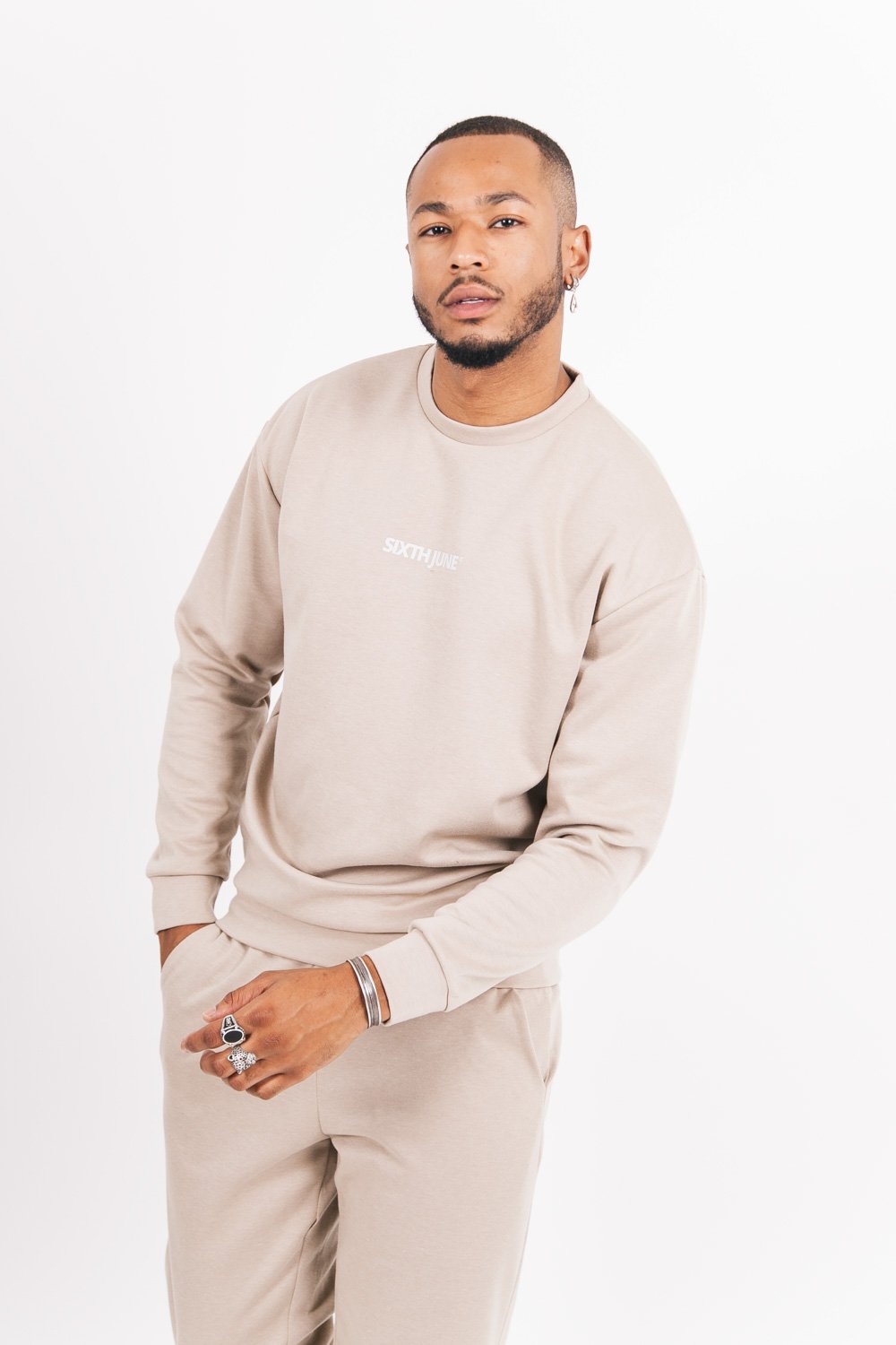 Sixth June - Sweat basique logo Beige