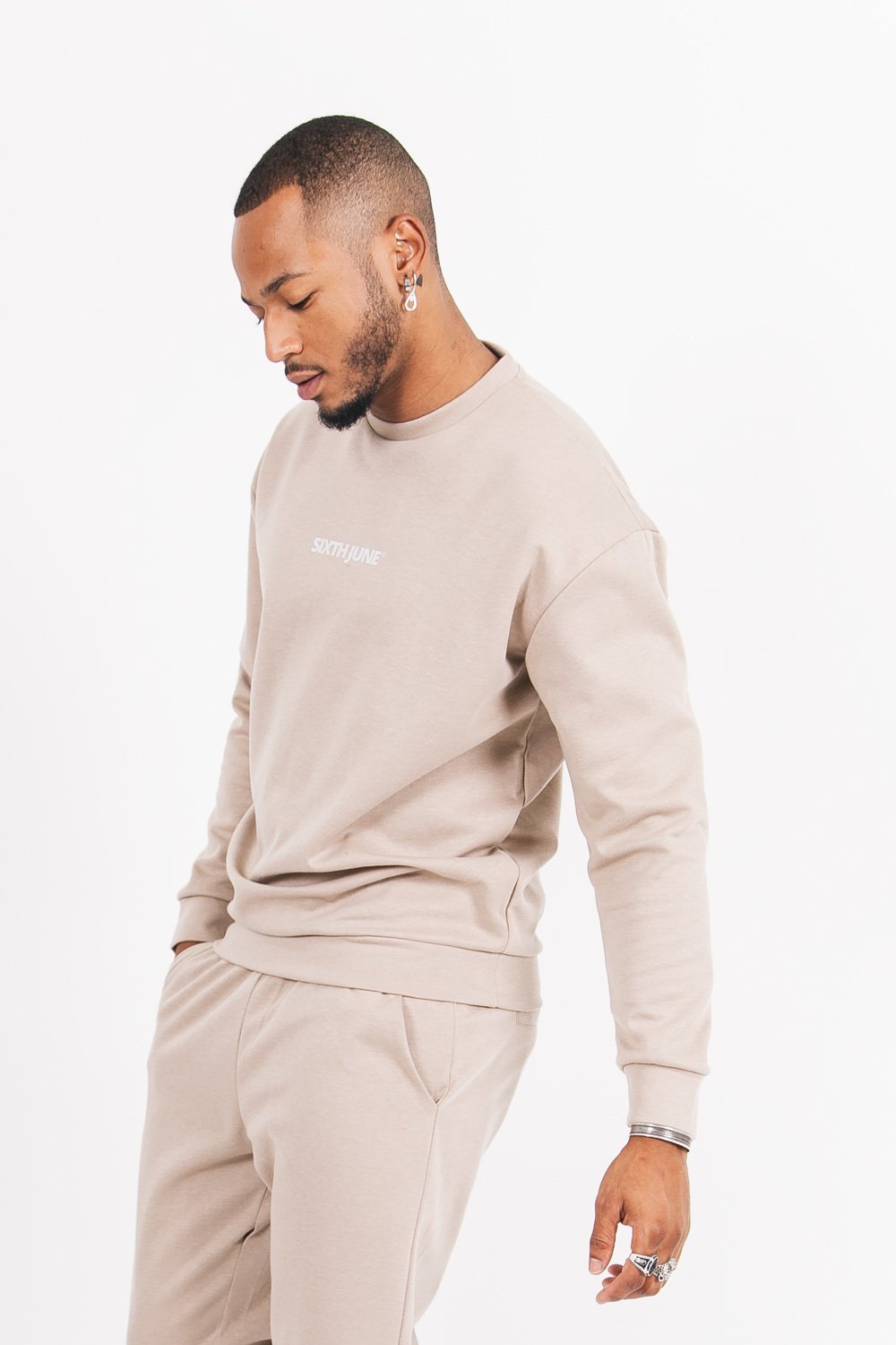 Sixth June - Sweat basique logo Beige