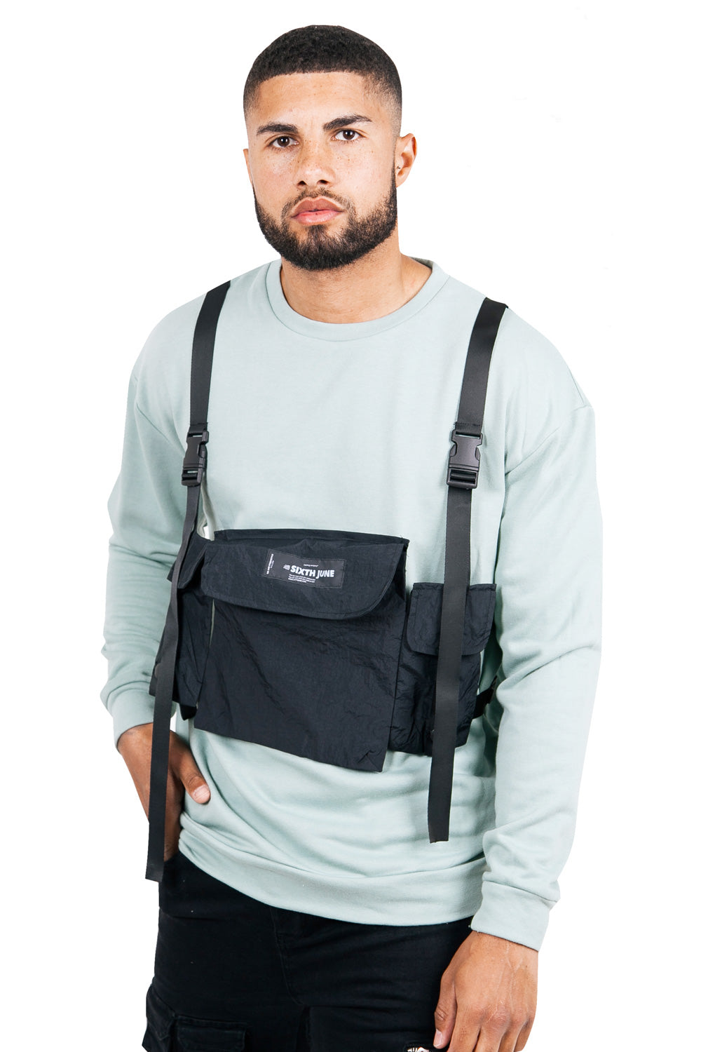 Sixth June - Sweat poche tactique turquoise