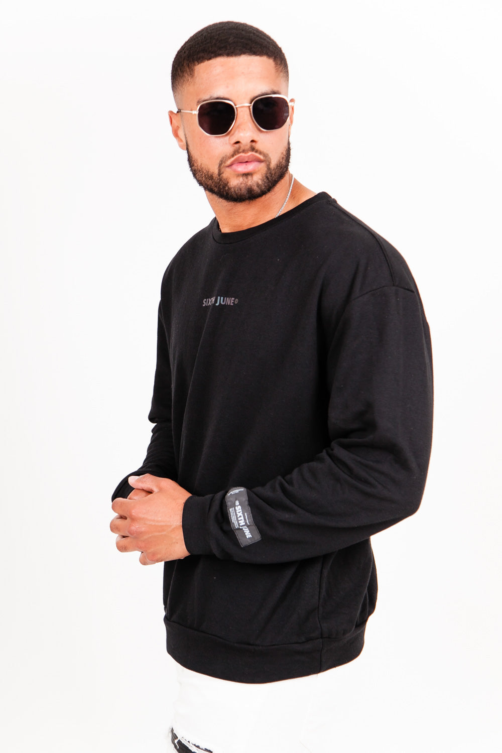 Sixth June - Sweat col rond logo noir