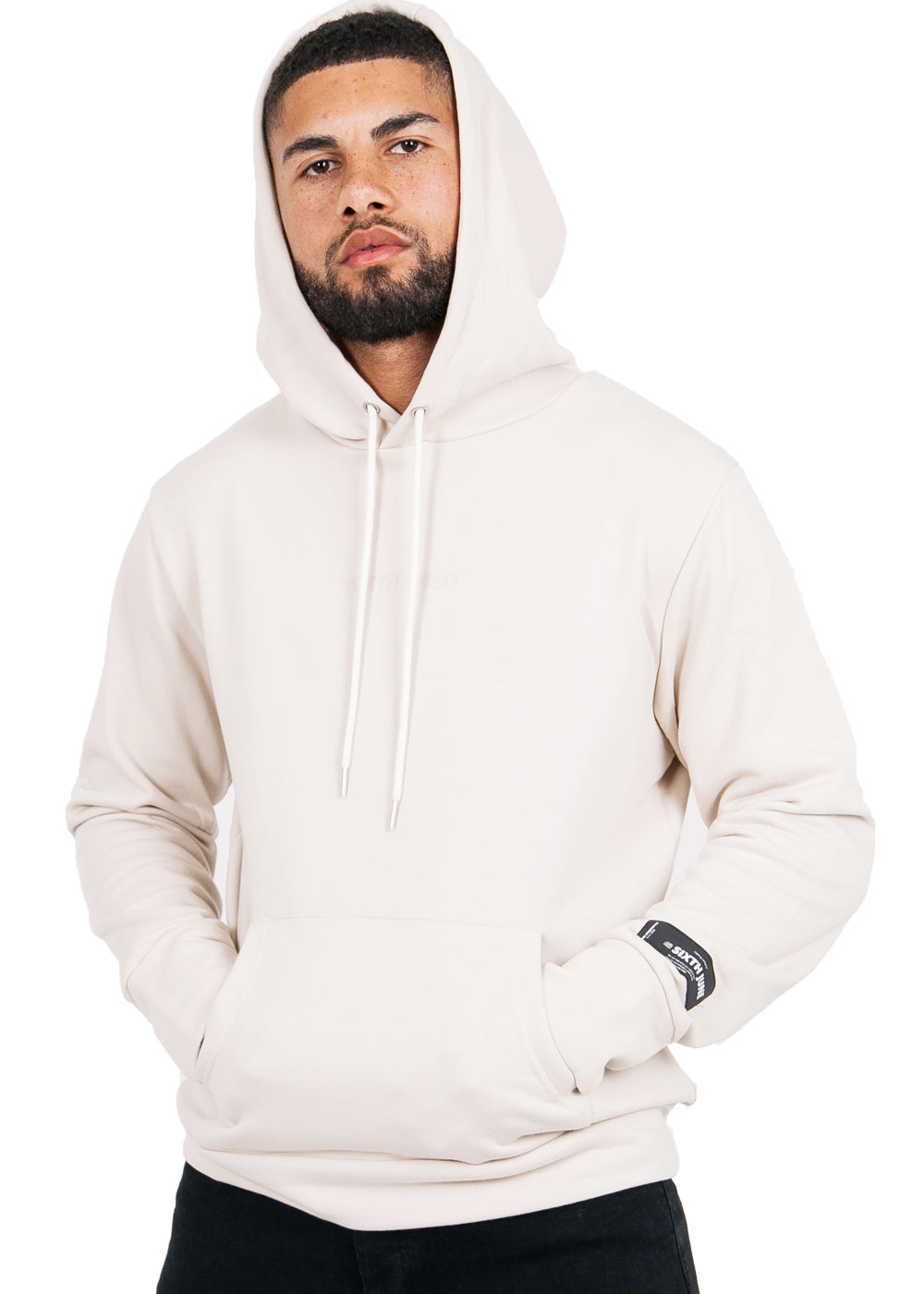 Sixth June - Sweat à capuche basique logo beige