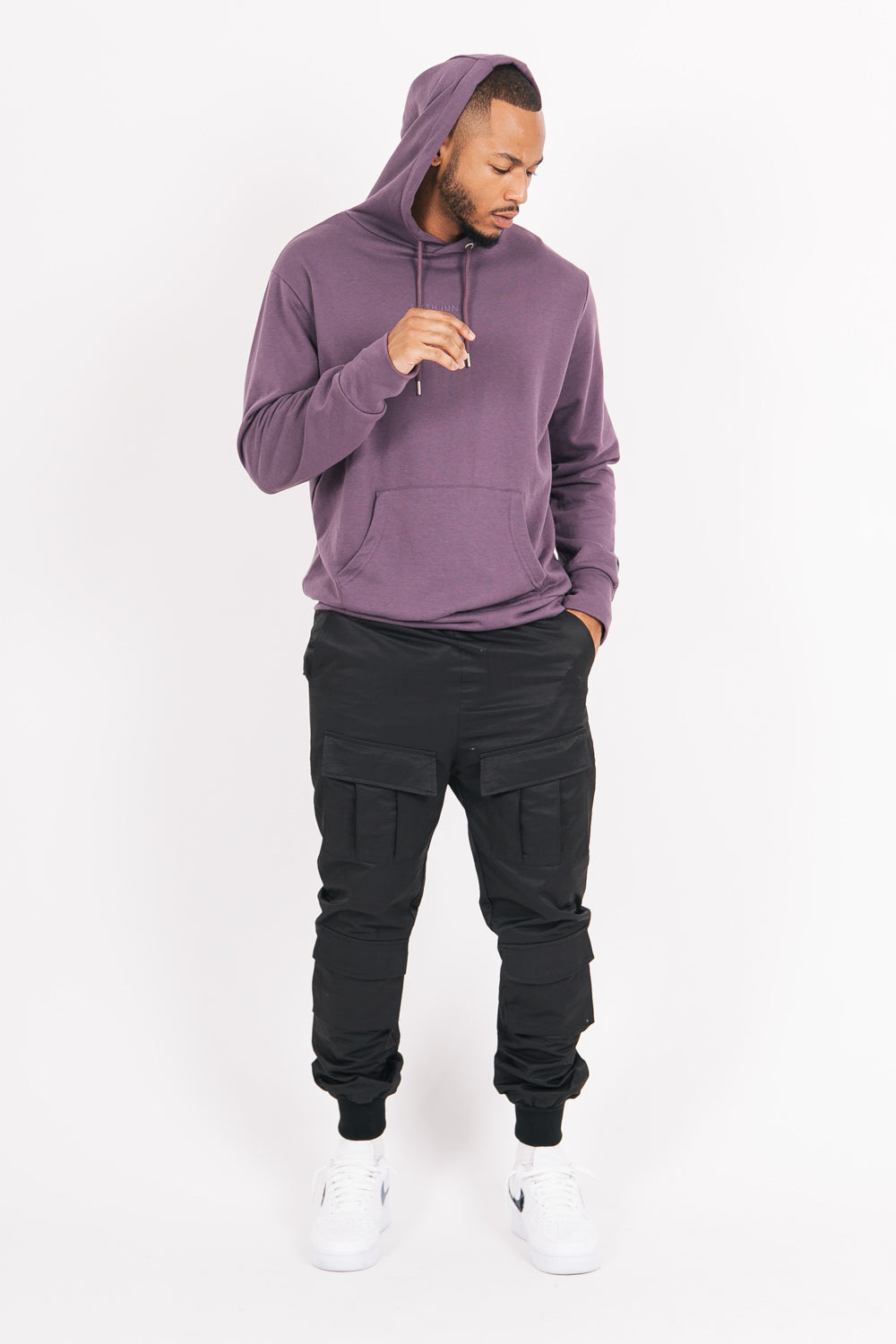 Sixth June - Sweat à capuche basique logo violet