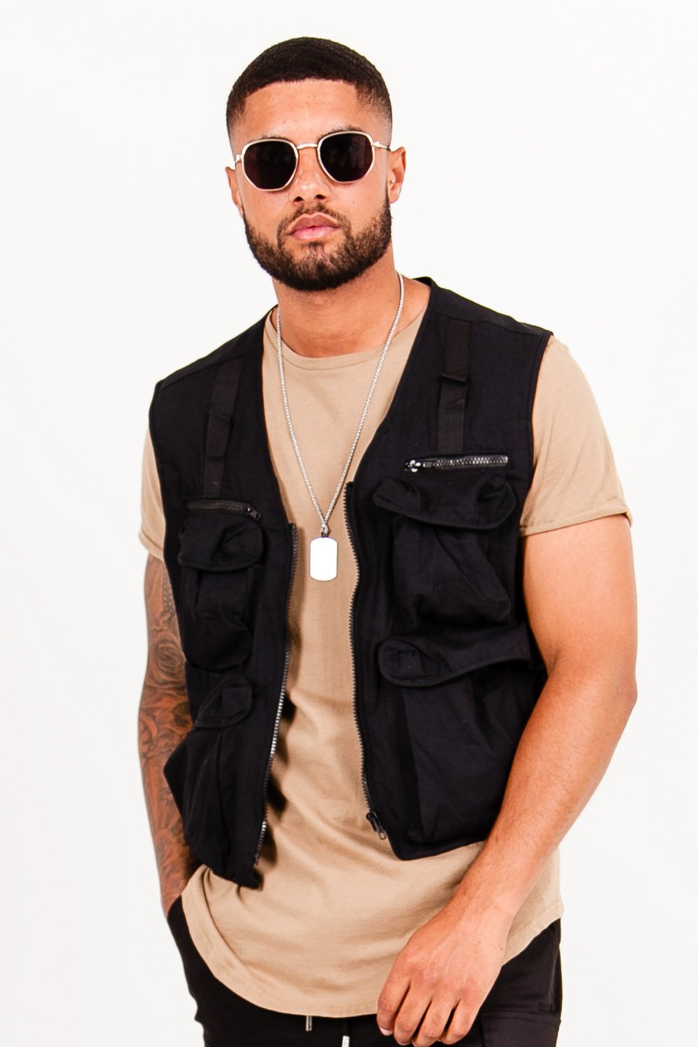 Sixth June - Gilet court multipoches Noir